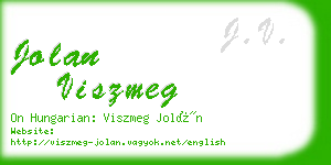 jolan viszmeg business card